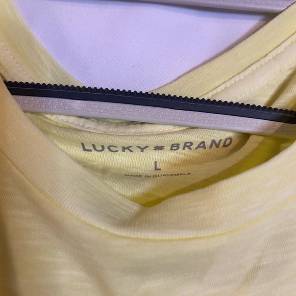 Lucky Brand Yellow Black Graphic Short Sleeve Tee - Picture 2 of 2